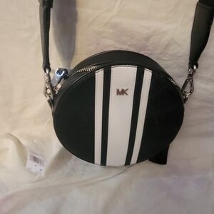 Michael Kors Black and White Crossbody Bag